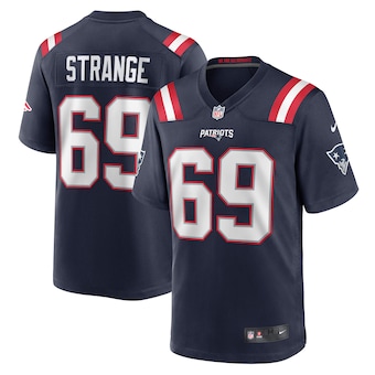 mens nike cole strange navy new england patriots 2022 nfl dr